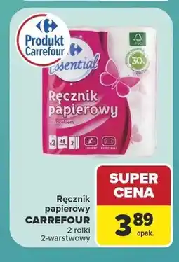 Carrefour Ręcznik papierowy Carrefour 2-pak oferta