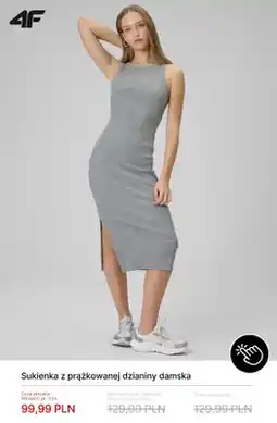 4F Sukienka z prążkowanej dzianiny damska 4F oferta