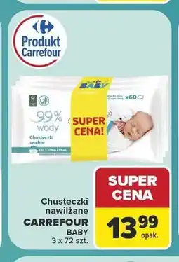 Carrefour Chusteczki nawilżane Carrefour Baby 3-pak oferta