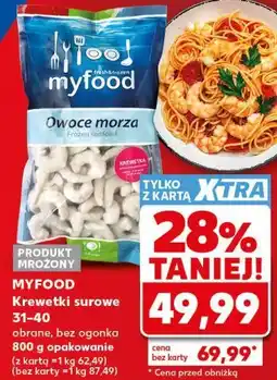 Kaufland Myfood Krewetki surowe 31-40 oferta