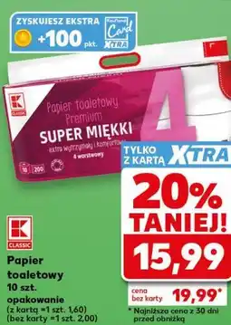 Kaufland K-Classic Papier toaletowy Premium Super Miękki oferta