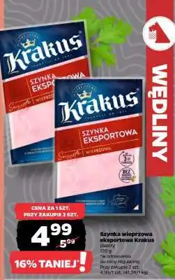Netto Szynka wieprzowa eksportowa Krakus plastry oferta
