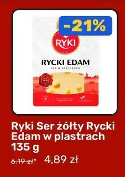Biedronka Ryki Ser żółty Rycki Edam w plastrach 135 g oferta