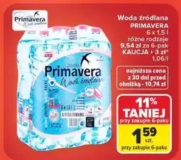 Carrefour Woda źródlana Primavera oferta