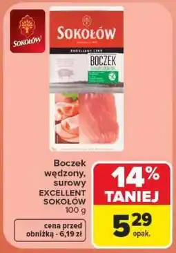 Carrefour Boczek wędzony, surowy EXCELLENT SOKOŁÓW oferta
