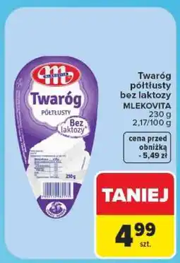 Carrefour Twaróg półtłusty bez laktozy oferta