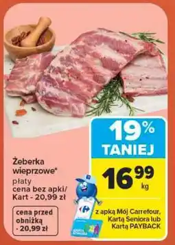 Carrefour Żeberka wieprzowe oferta