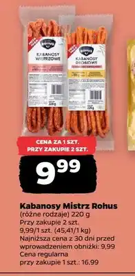 Netto Kabanosy wieprzowe Mistrz Rohus oferta