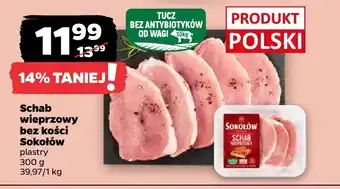 Netto Schab wieprzowy bez kości Sokołów plastry oferta