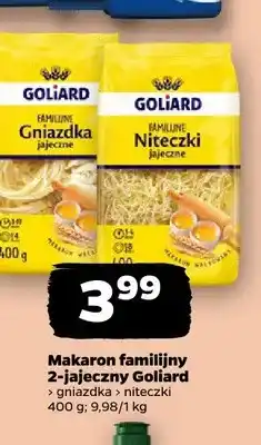 Netto Makaron familijny 2-jajeczny gniazdka Goliard oferta