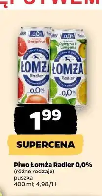Netto Piwo bezalkoholowe Łomża Radler Grejpfrut 0,0% oferta