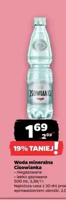 Netto Woda mineralna Cisowianka niegazowana oferta