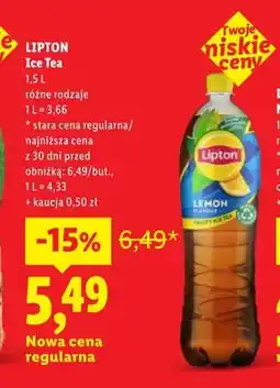 Lidl Napój herbaciany Lipton Ice Tea oferta
