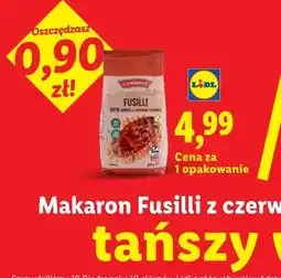 Lidl Makaron Fusilli z czerwonej soczewicy Combino oferta