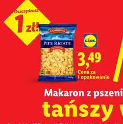 Lidl Makaron z pszenicy durum Combino Pipe Rigate oferta