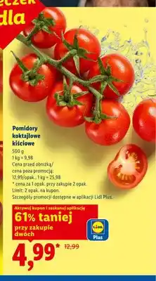 Lidl Pomidory koktajlowe kiściowe Ryneczek Lidla oferta