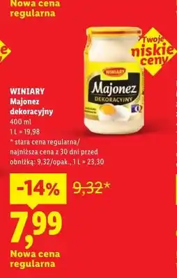 Lidl Majonez Dekoracyjny Winiary oferta