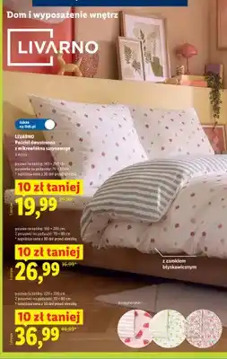 Lidl Pościel dwustronna z mikrowłókna satynowego Livarno 140x200 cm oferta