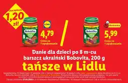 Lidl Danie dla dzieci po 8 m-cu barszcz ukraiński BoboVita oferta