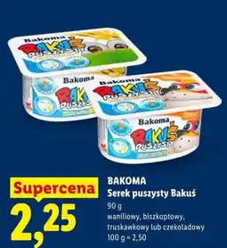 Lidl Serek puszysty Bakuś waniliowy Bakoma oferta