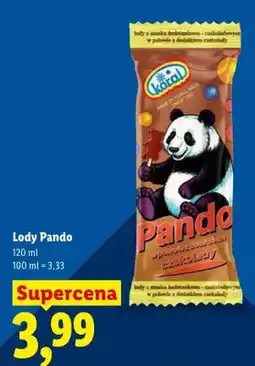 Lidl Lody Pando Koral o smaku śmietankowo-czekoladowym oferta