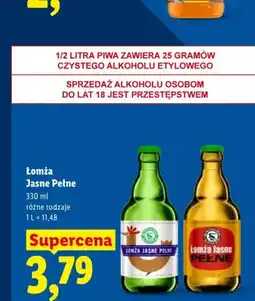 Lidl Piwo Łomża Jasne Pełne oferta
