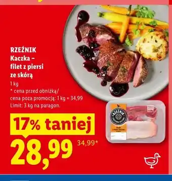Lidl Kaczka filet z piersi ze skórą Rzeźnik oferta