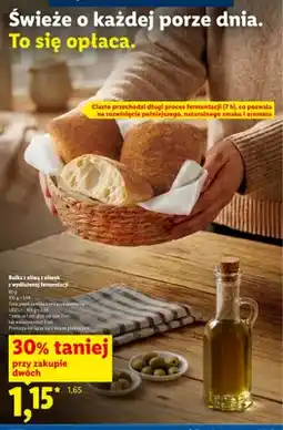 Lidl Bułka z oliwą z oliwek z wydłużonej fermentacji oferta
