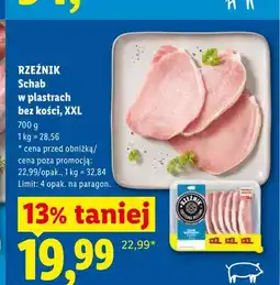 Lidl Schab w plastrach bez kości Rzeźnik XXL oferta