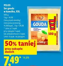 Lidl Ser gouda w kawałku XXL Pilos oferta