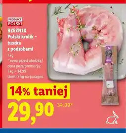 Lidl Polski królik tuszka z podrobami Rzeźnik oferta