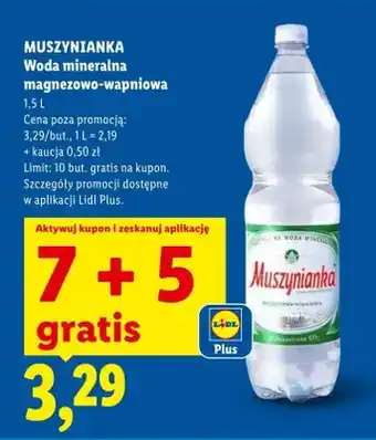 Lidl Woda mineralna magnezowo-wapniowa Muszynianka oferta
