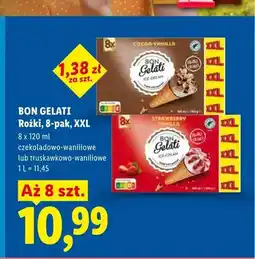 Lidl Rożki czekoladowo-waniliowe Bon Gelati 8-pak XXL oferta