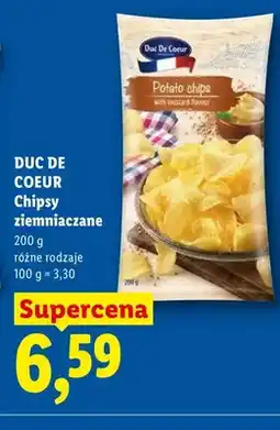 Lidl Chipsy ziemniaczane o smaku musztardowym Duc De Coeur oferta