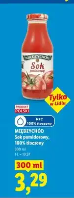 Lidl Sok pomidorowy 100% tłoczony NFC Międzychód oferta