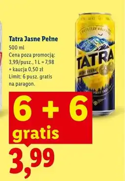 Lidl Piwo Tatra Jasne Pełne oferta