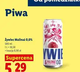 Lidl Piwo bezalkoholowe Żywiec Malinaż 0,0% oferta