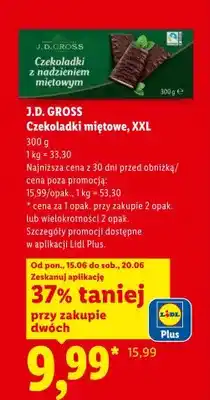 Lidl Czekoladki miętowe J.D. Gross XXL oferta