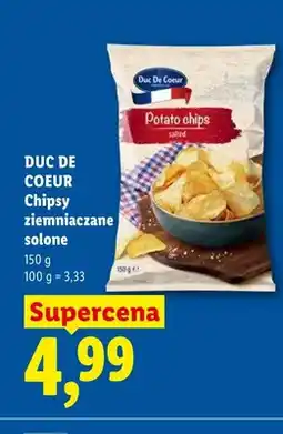 Lidl Chipsy ziemniaczane solone Duc De Coeur oferta