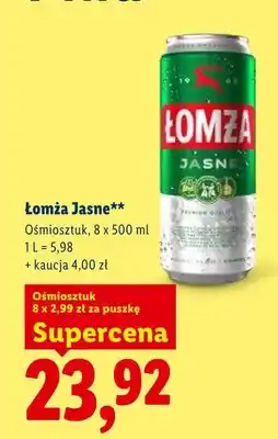 Lidl Piwo Łomża Jasne 8-pak oferta