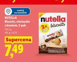 Lidl Ciasteczka z kremem Nutella Biscuits 3-pak oferta