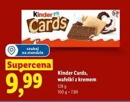 Lidl Wafelki z kremem Kinder Cards 5-pak oferta