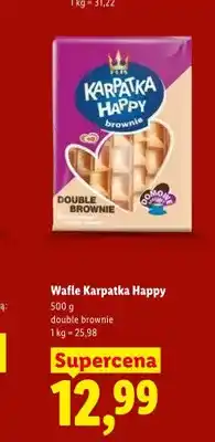 Lidl Wafle Karpatka Happy Double Brownie Flis oferta