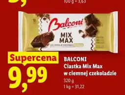 Lidl Ciastka Mix Max w ciemnej czekoladzie Balconi oferta
