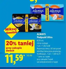 Lidl Podpaski Ultra Always Ultra Day 20-pak oferta