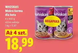 Lidl Mokra karma dla kota Whiskas 4-pak oferta