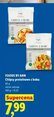 Lidl Chipsy proteinowe z bobu Foods by Ann Chili & Lemon oferta