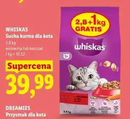 Lidl Sucha karma dla kota Whiskas z wołowiną oferta