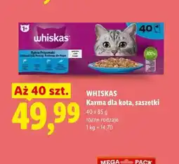 Lidl Karma dla kota w saszetkach Whiskas 40-pak oferta