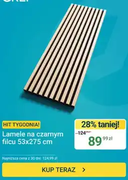 ERLI Lamele na czarnym filcu 53x275 cm oferta